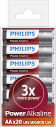 Philips Power Baterii Alcaline AA 1.5V 20buc