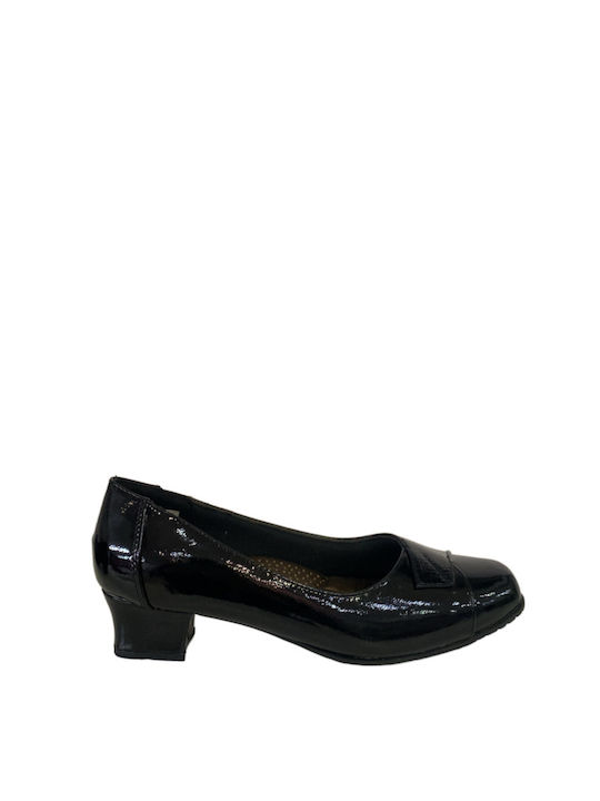 B-Soft Patent Leather Black Heels