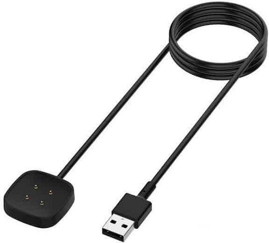 Edman Charging Cable For Fitbit Versa 3/versa4/sense 1/2, Black