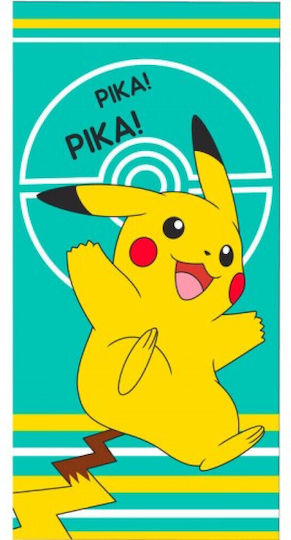 Nintendo Pokemon Kinder-Strandtuch Türkis 140x70cm