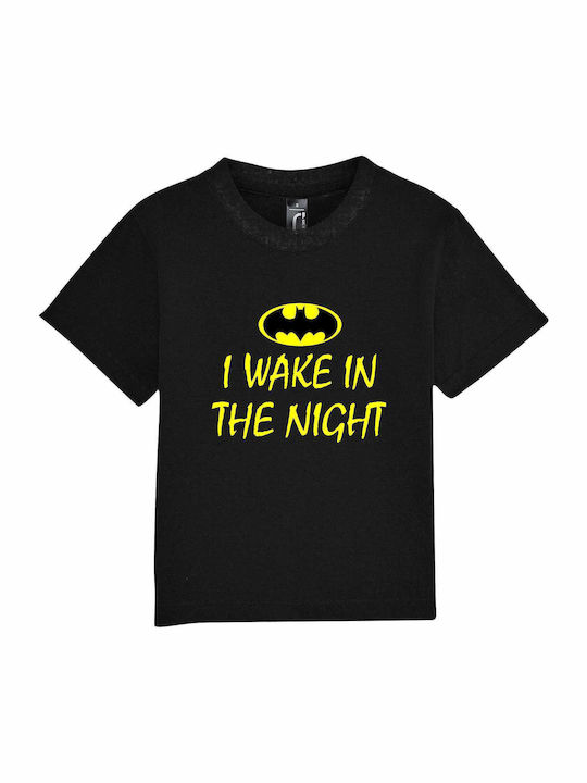 Παιδικό T-shirt Μαύρο I Wake In The Night, Batman Baby