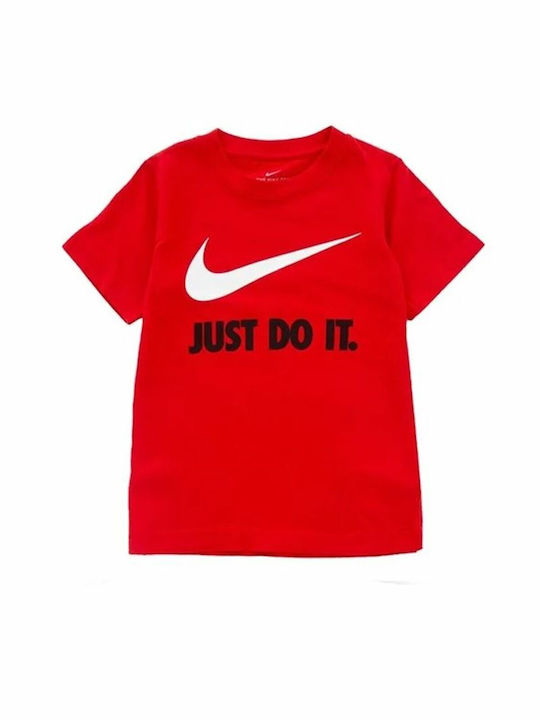 Nike Παιδικό T-shirt Κοντομάνικο Κόκκινο Swoosh