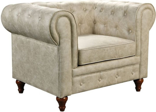 Chesterfield Armchair Beige 110x82x77cm
