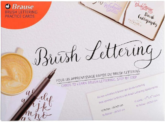 Brause - Pack Of 15 Brush Lettering Learning Sheets A4197b