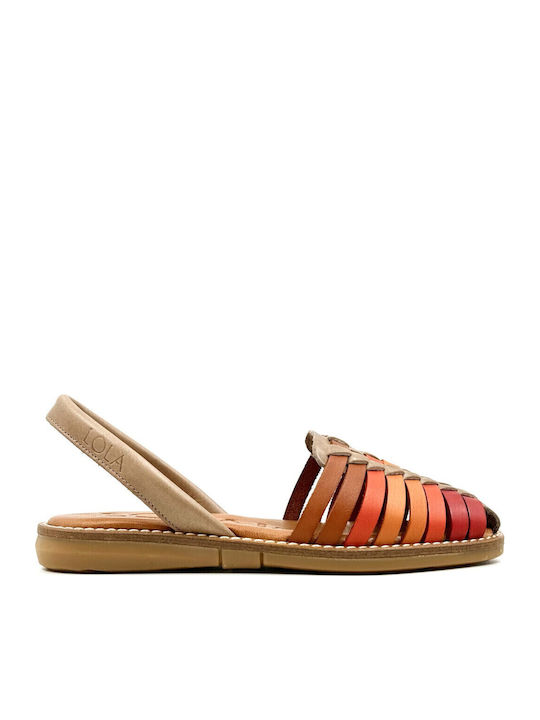 LOLA Almagro Leder Flache Sandalen für Damen