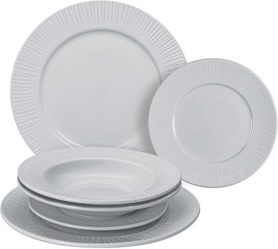 Lamart White Porcelain Dinnerware Set 6pcs