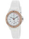 Marea Analog Kinderuhr 32mm Weiß mit Gummiarmband