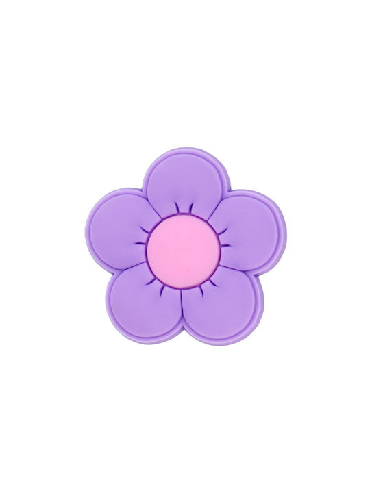 Shoe Charms 421008545 Purple Flower Jibbitz Για Crocs