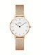 Daniel Wellington Petite Womens Watch 28mm Battery with Pink Gold Stainless Steel Bracelet