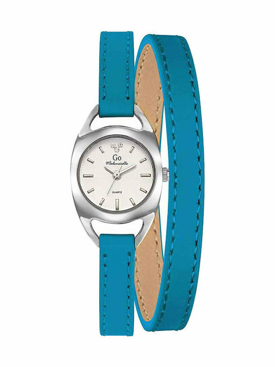 GO Mademoiselle Γυναικείο Ρολόι 21mm Μπαταρίας με Μπλε Δερμάτινο Λουράκι