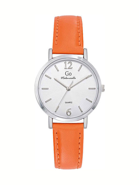 GO Mademoiselle Women's Watch with Orange Leather Strap