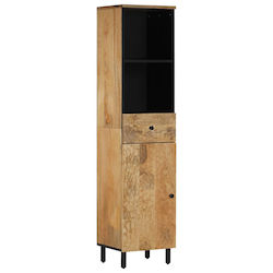 vidaXL Wall Hung Cabinet Bathroom Column Cabinet L38xD33xH160cm Brown