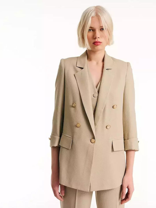 Forel Damen Blazer Beige