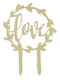 Acrylic Cake Topper Love 10x15cm (gold)