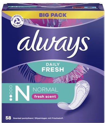 Always Daily Fresh Σερβιέτες 58τμχ