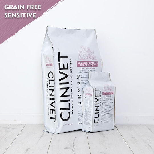 12kg Dry Food Grain-Free for Adult Dogs with Salmon, Tuna, Fish, Wheat, Calf and Lamb