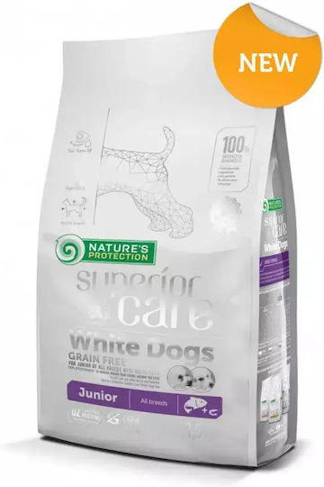 Nature's Protection Superior Care White Dogs 1.5kg Dry Food Grain-Free & Gluten-Free for Puppies with Fish