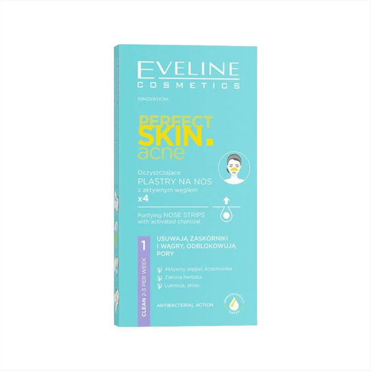 Eveline Perfect Skin Пречистващи лентички за нос от акне 4бр