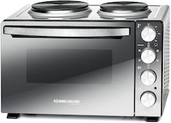Rommelsbacher Ηλεκτρικό Φουρνάκι 30lt με 2 Εστίες Μαύρο