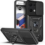 Orso Combo Kickstand Slide Camera Umschlag Rückseite Schwarz (Redmi Note 13 4G)