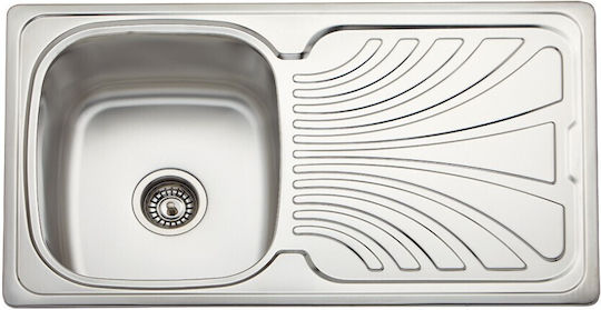 Geman 33150024 Ένθετος Inox Μ86xΠ50cm Ασημί