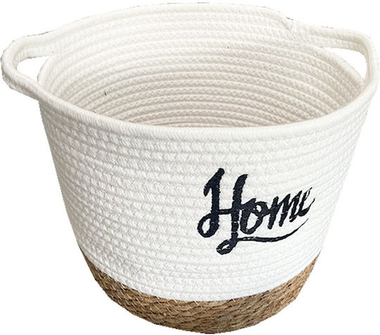 TnS Storage Basket Bamboo White 27.5x23.5x14.5cm 1pcs