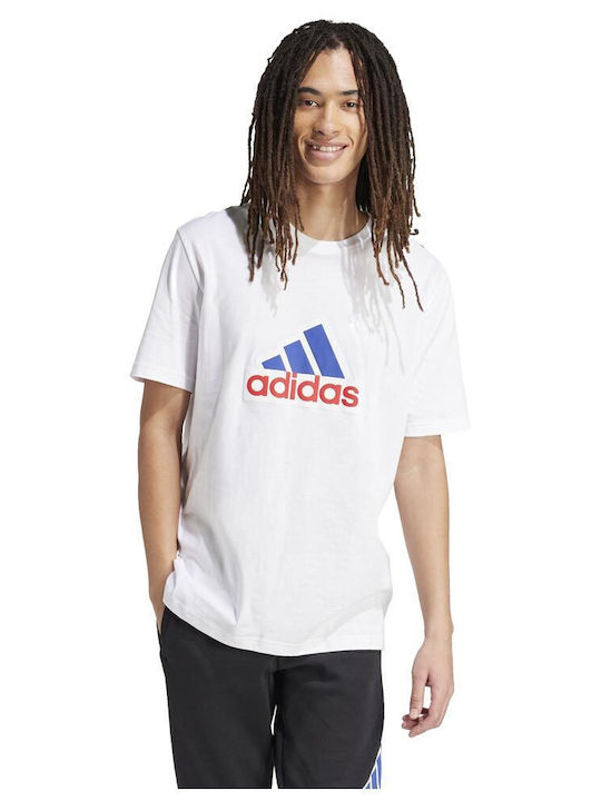 Adidas Future Icons Badge Bărbați T-shirt Sportiv cu Mânecă Scurtă Alb