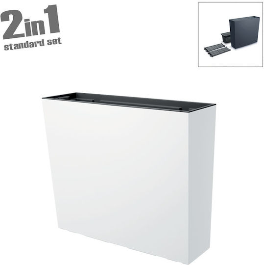 Marhome Blumenkasten Kunststoff Weiß 58x49.8x18cm.
