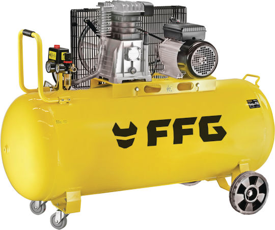FFG Pro AC-B 200/4MC PRO Cu o singură fază Compresor de aer 97dB cu Putere 4hp și Rezervor de aer 200lt 49776