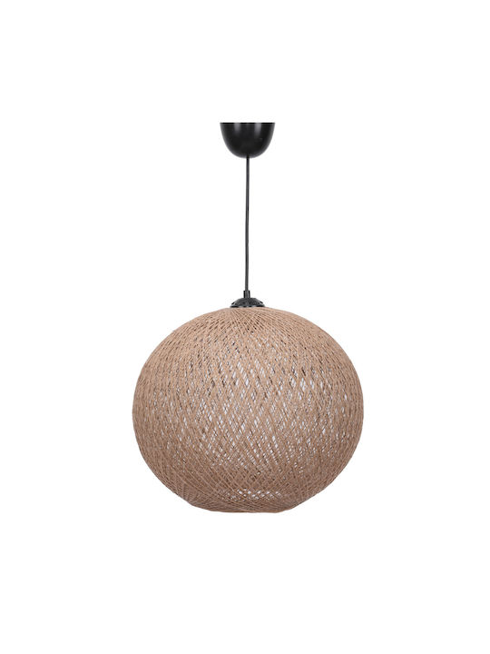 HomeMarkt Pendant Light with Rope for Socket E27 Beige