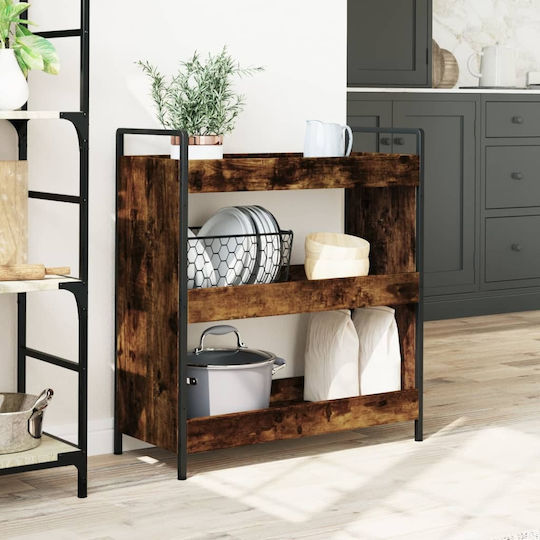 vidaXL Ραφιέρα Κουζίνας Ξύλινη 4 Θέσεων Καφέ 70x30x82cm