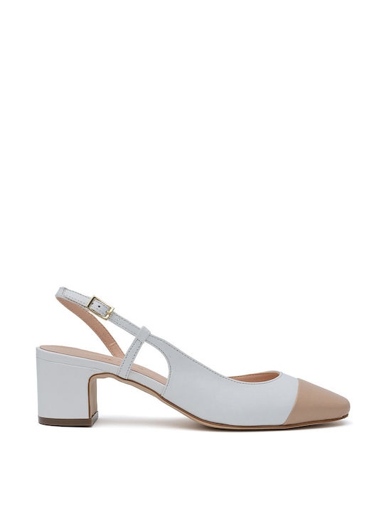 Philippe Lang Leather White Heels