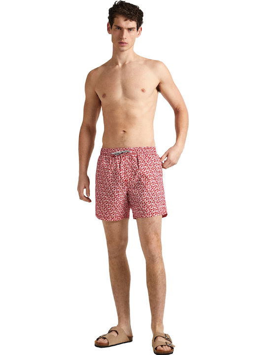 Men's Swimwear Shorts Burgundy with Patterns