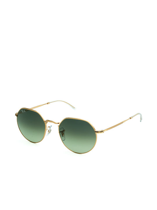 Ray Ban Ochelari de soare cu Aur Din metal Rame și Verde Ochelari de soare Lentilă RB3565 001/BH