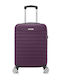 Quasar Line Kabinenreisekoffer Hartschalen Purple mit 4 Räder Höhe 55cm