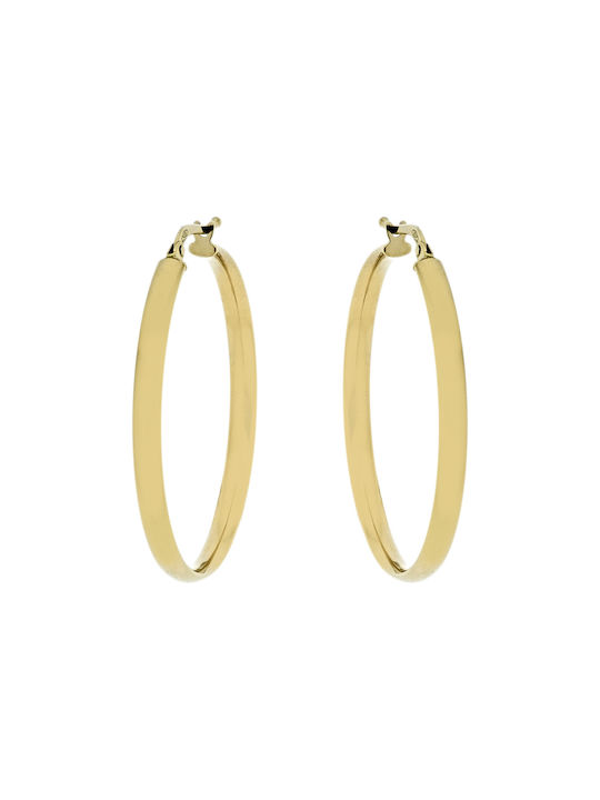 Earrings Hoops made of Gold 14K