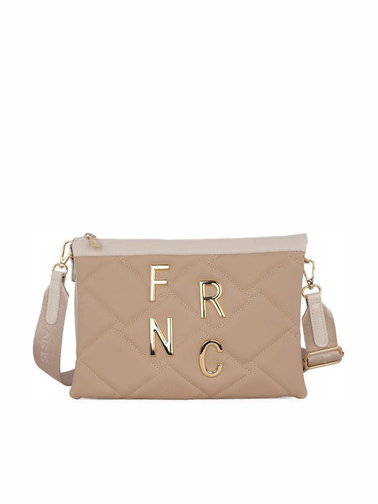 FRNC Damen Tasche Schulter Beige