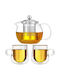 Quasar Teeset mit Tasse Glas 2x250ml & 650ml 3Stück
