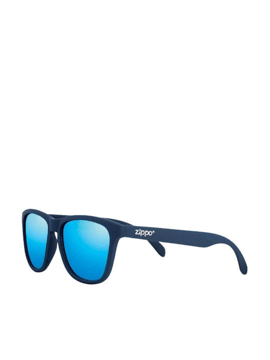 Zippo Sonnenbrillen mit Blau Rahmen und Blau Spiegel Linse OB202-10