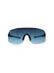 OJO Sunglasses Begi Unisex Γυαλιά Ηλίου με Λευκό Κοκκάλινο Σκελετό και Μπλε Φακό 35OAC72077