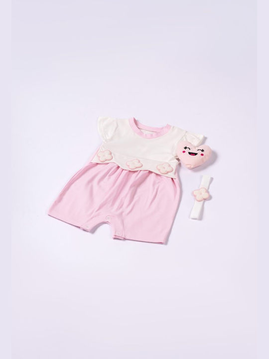 Evita Baby Bodysuit Set Rose