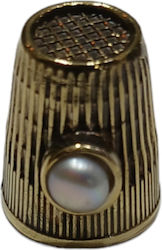 Bronze thimble with pearl