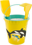 Beach Set With Shovel And Rake - Whale Yellow