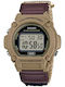 Casio Collection Ψηφιακό Ανδρικό Ρολόι 47mm Μπαταρίας με Καφέ Υφασμάτινο Λουράκι