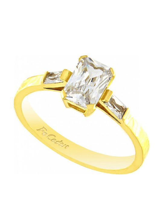 Fa Cad'oro Femeie Inel cu Zirconiu din Aur 14K