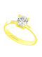 Fa Cad'oro Ring with Zircon made of Gold 14K