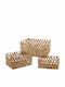 Koopman Καλάθι Αποθήκευσης Rattan 3τμχ
