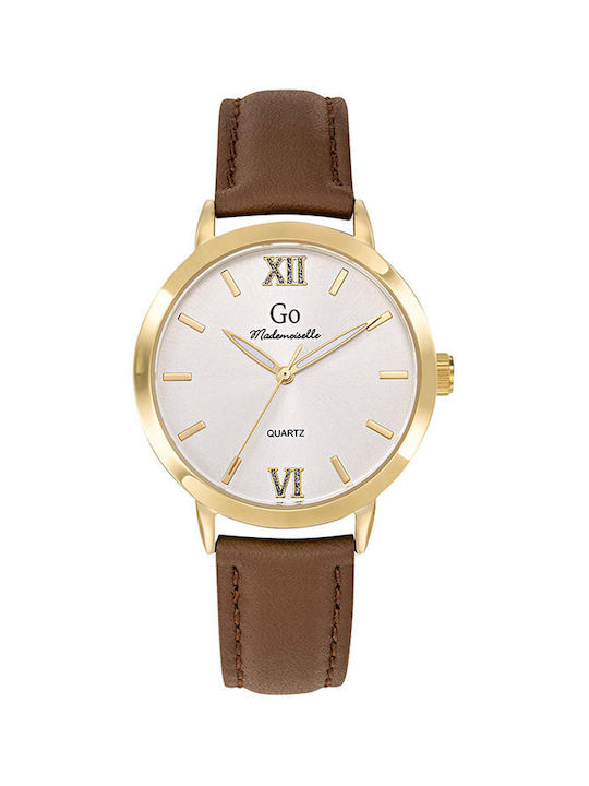 GO Mademoiselle Uhr mit Braun Lederarmband