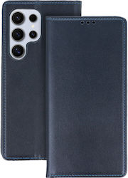 smart magneto Book Silicone / Leather / Fabric Navy Blue (Motorola Edge 30 Fusion)