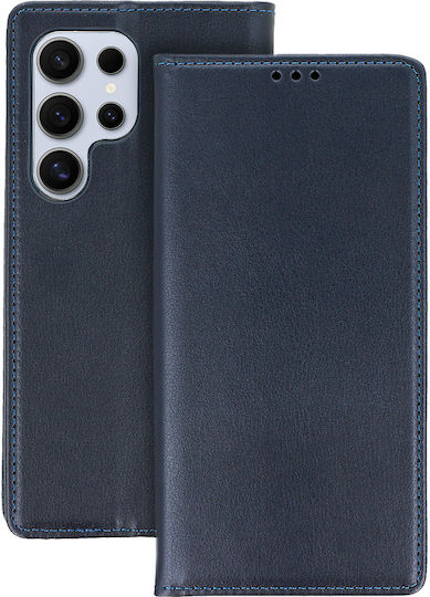 smart magneto Book Silicone / Leather / Fabric Navy Blue (Moto G42)